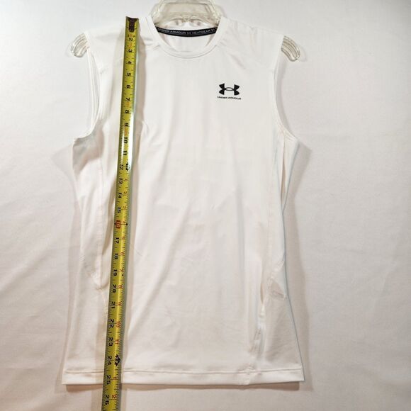 Under Armour Womens Sleeveless Athletic T-Shirt Heat Gear White Size Medium - Picture 8 of 8